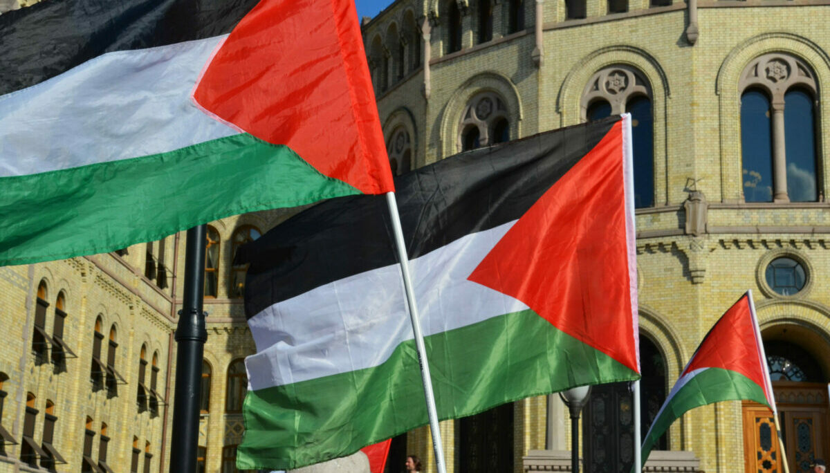Palestina flagg stortinget foto brage aronsen