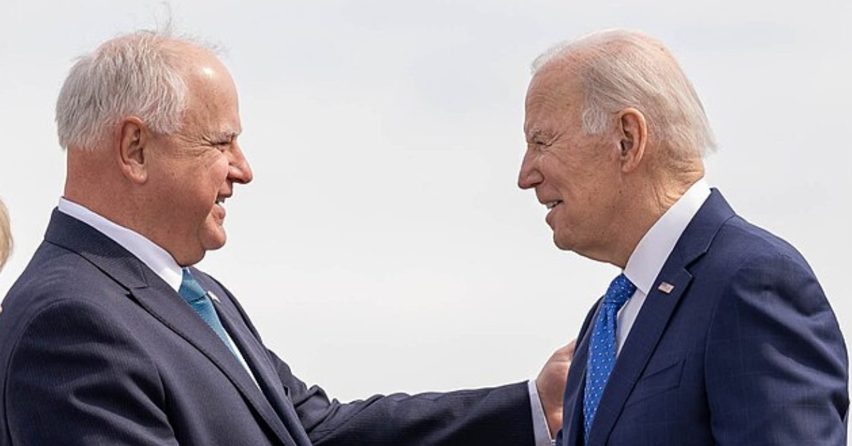 Tim Walz and Joe Biden