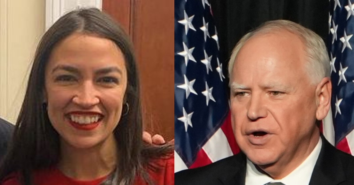 AOC and Tim Walz