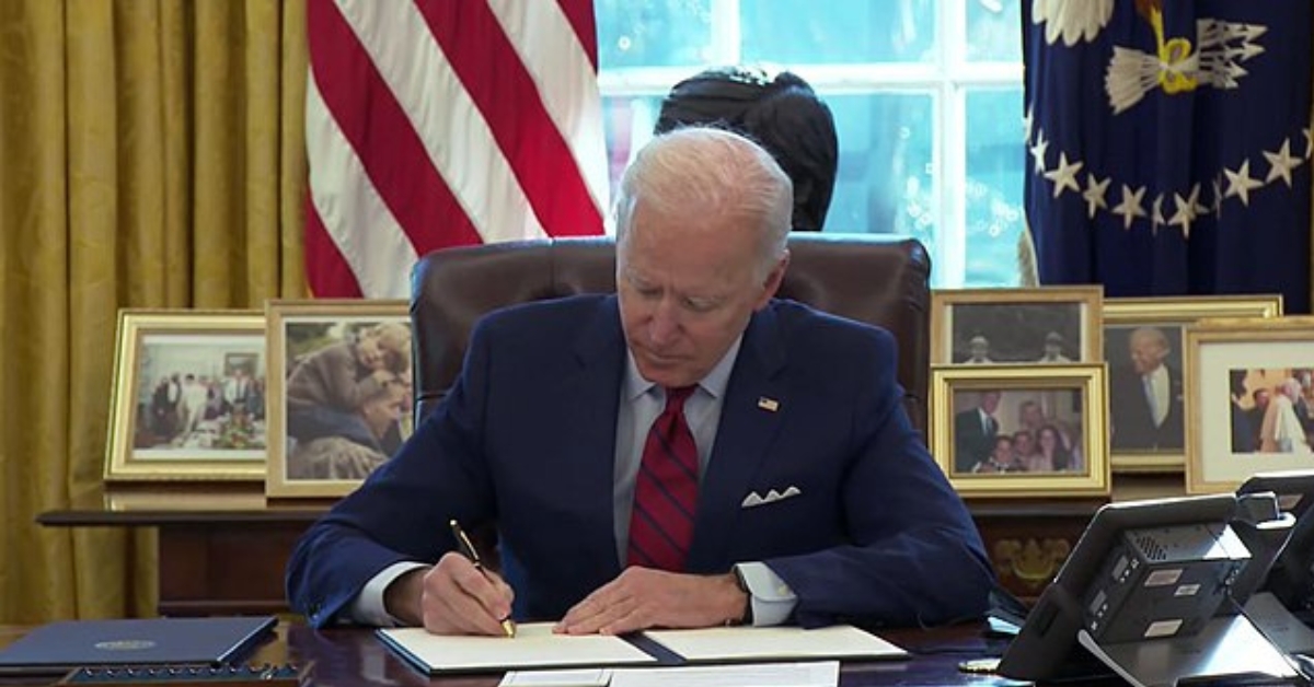 Biden Signing Paper Biden Signing Paper